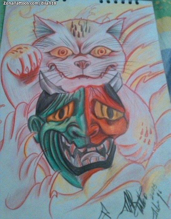 Foto de diseño Gatos, Hannya, Orientales