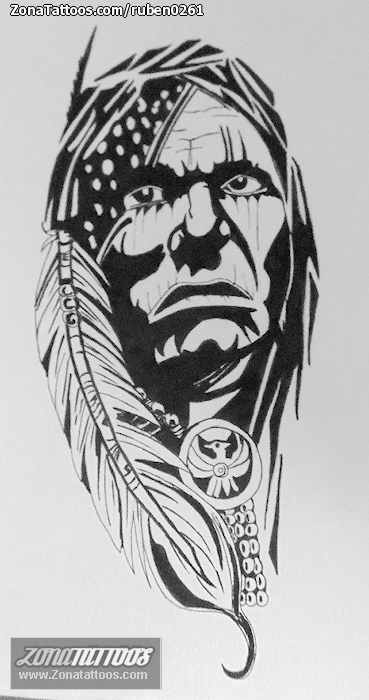 Tattoo flash photo Indians