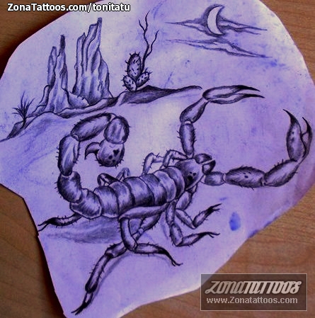 Tattoo flash photo Scorpions, Insects