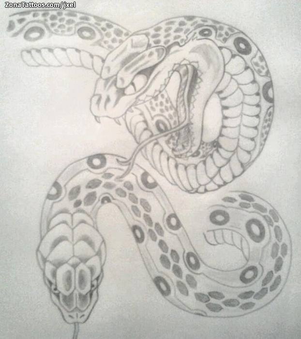 Tattoo flash photo Snakes, Animals