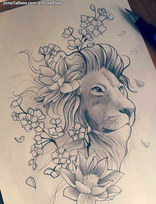 Tatuajes de leones y diseños de leones