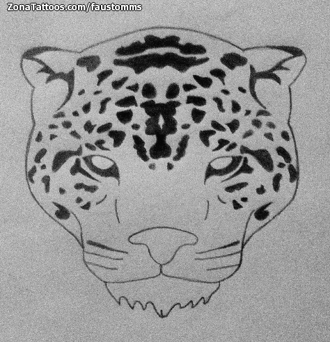 Tattoo flash photo Leopards, Animals