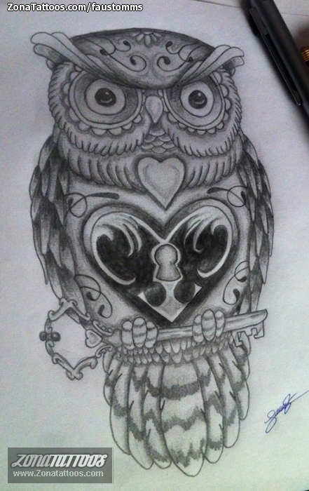 Tattoo flash photo Animals, Owls, Birds