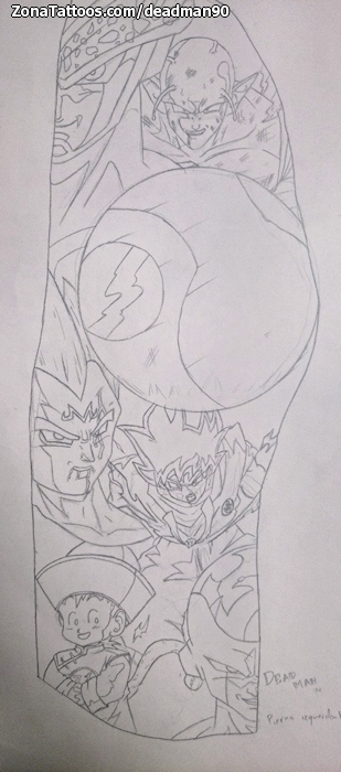 Tattoo flash photo Dragon Ball, Manga