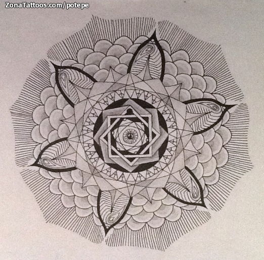 Tattoo flash photo Mandalas