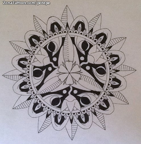 Tattoo flash photo Mandalas