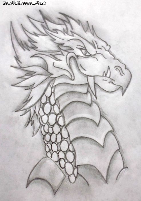 Tattoo flash photo Dragons, Fantasy