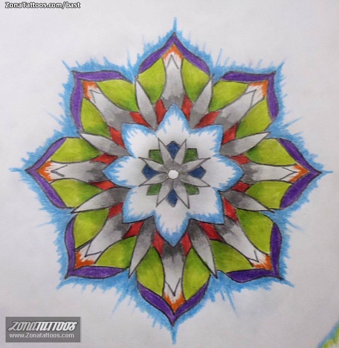 Tattoo flash photo Mandalas