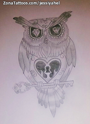 Tattoo flash photo Owls, Birds, Animals