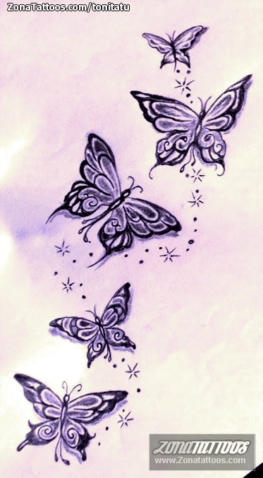 Tattoo flash photo Butterflies, Insects