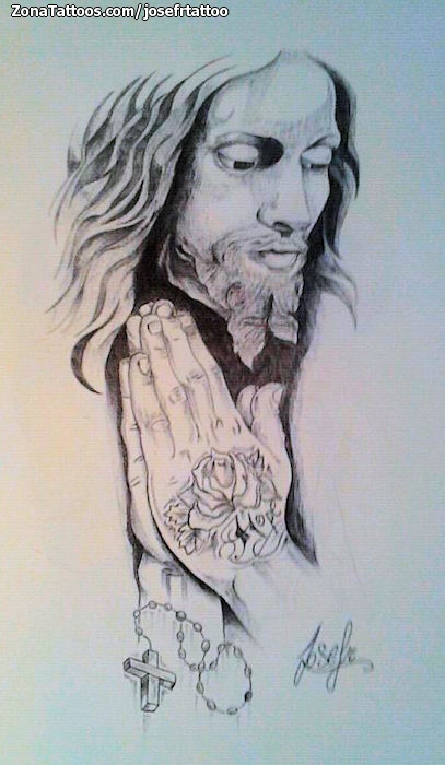 Tattoo flash photo Religious, Christ