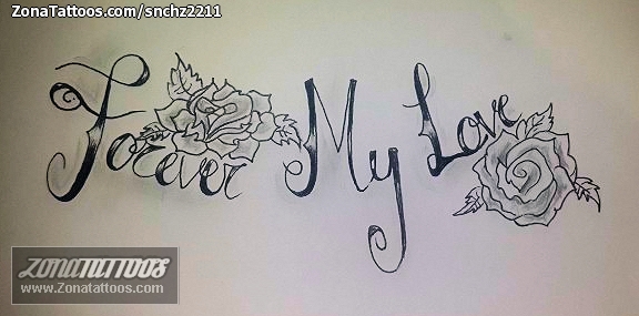 Tattoo flash photo Letters, Messages
