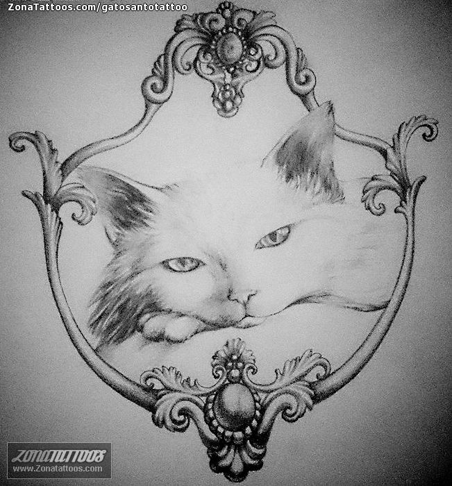 Tattoo flash photo Cats, Animals, Ornaments