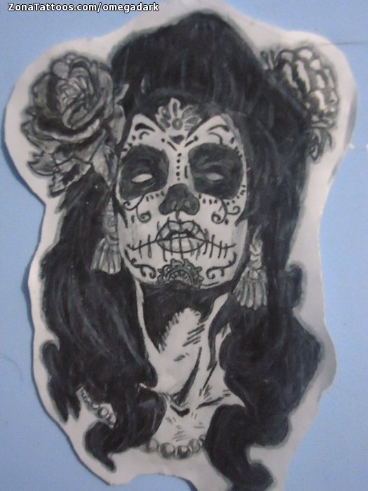 Tattoo flash photo Catrina