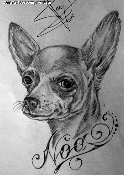 Tattoo flash photo Dogs, Animals