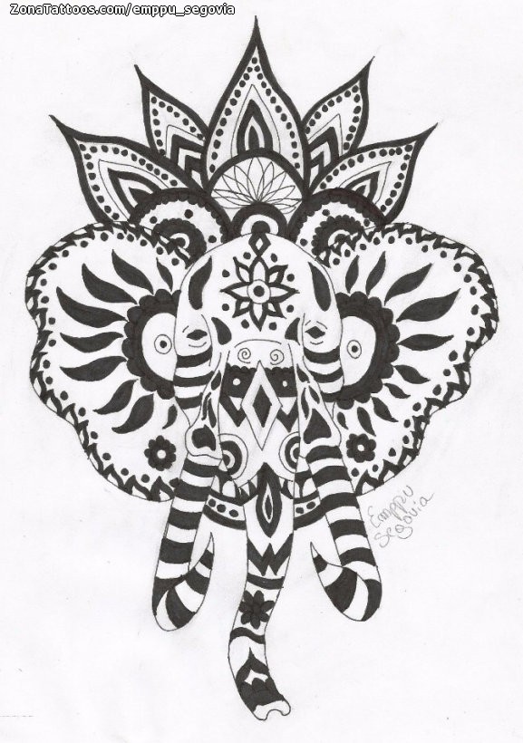 Tattoo flash photo Elephants, Animals, Mandalas