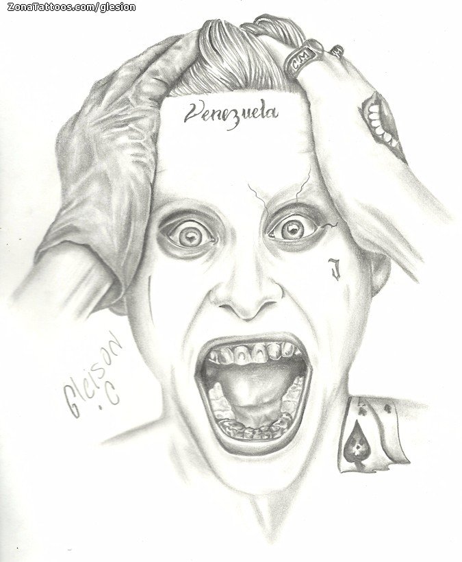 Tattoo flash photo Joker, Movies, Faces