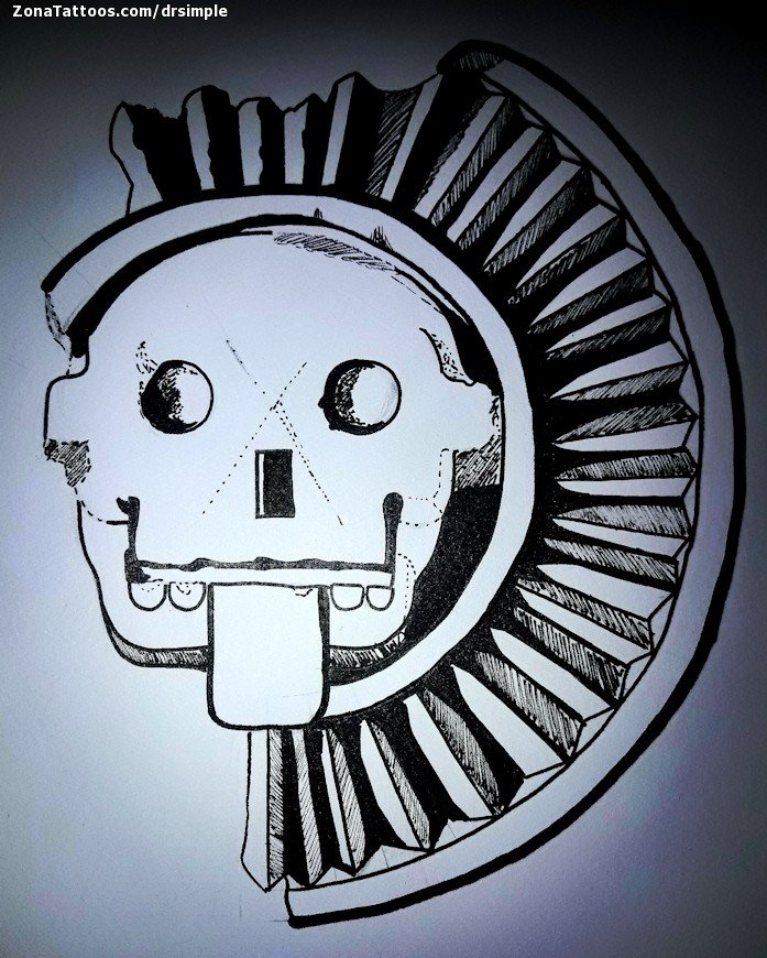 Tattoo flash photo Prehispanic