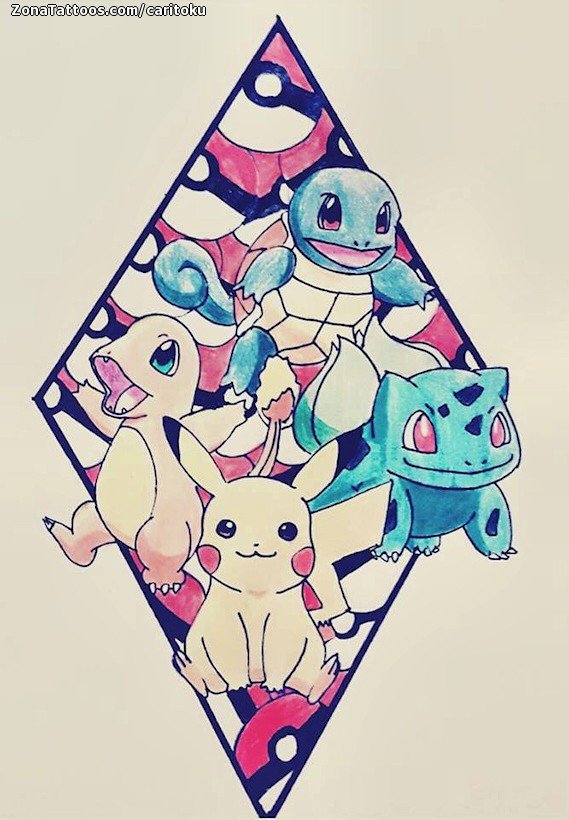 Tattoo flash photo Pokemon, Videogames, Manga