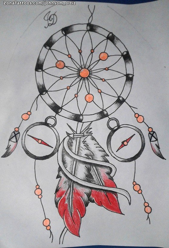 Tattoo flash photo Dreamcatcher