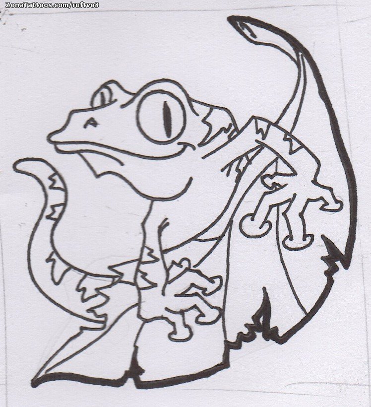 Tattoo flash photo Lizards, Animals