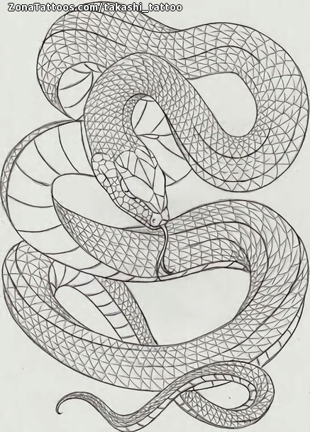 Tattoo flash photo Snakes, Animals