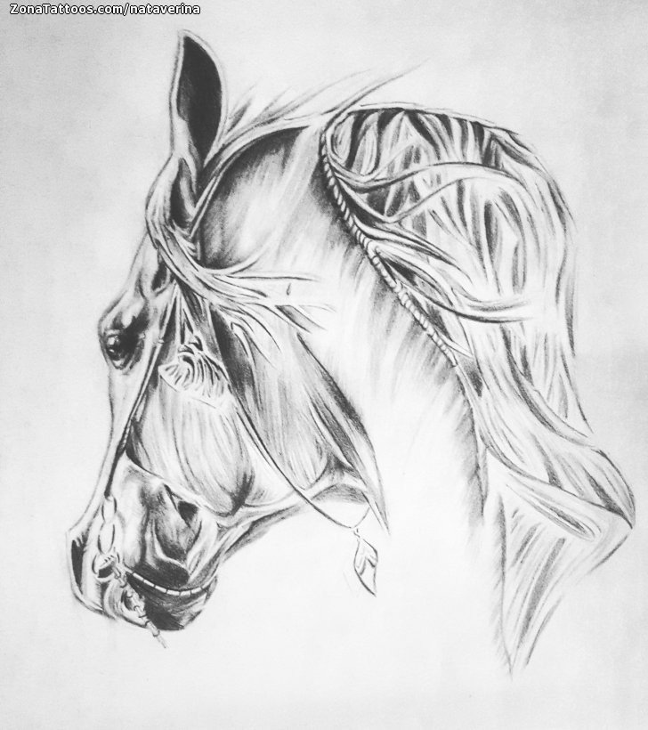 Tattoo flash photo Horses, Animals