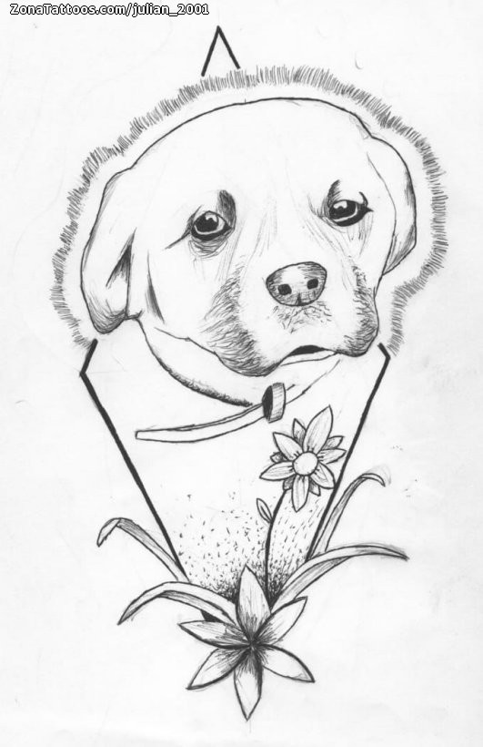 Tattoo flash photo Dogs, Animals