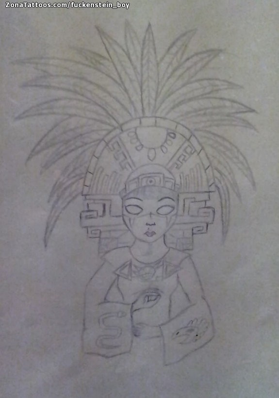 Tattoo flash photo Prehispanic