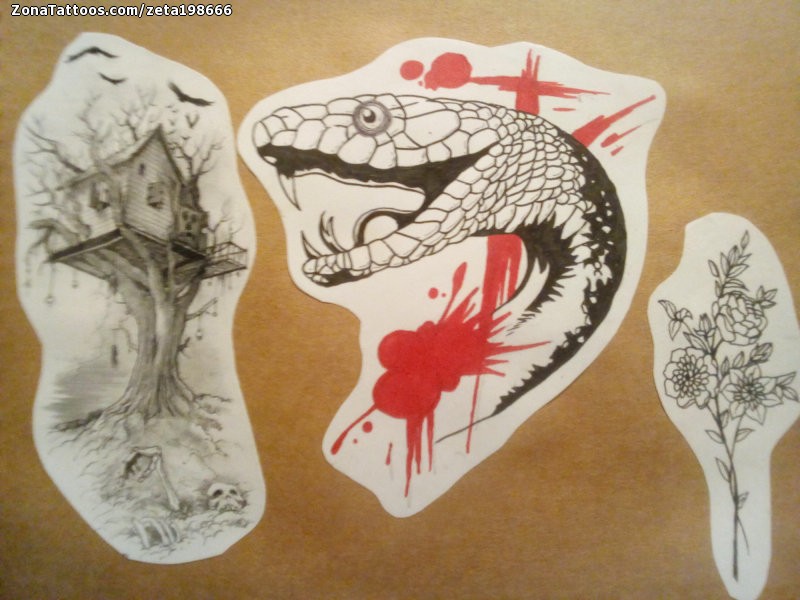 Tattoo flash photo Cobras, Snakes, Animals