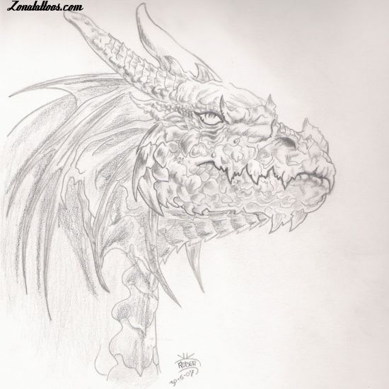 Tattoo flash photo Dragons, Fantasy