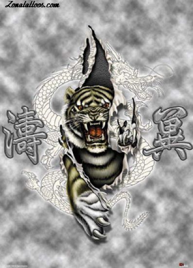 Tattoo flash photo Animals, Tigers