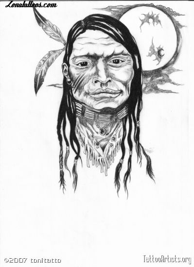 Tattoo flash photo Indians