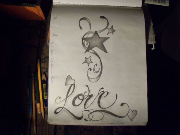 Tattoo flash photo Love, Stars, Astronomy