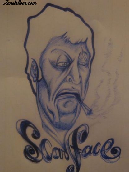 Tattoo flash photo Scarface, Movies