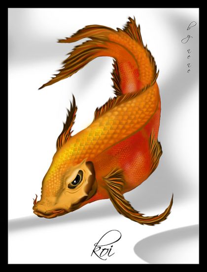 Tattoo flash photo Koi, Fish, Animals