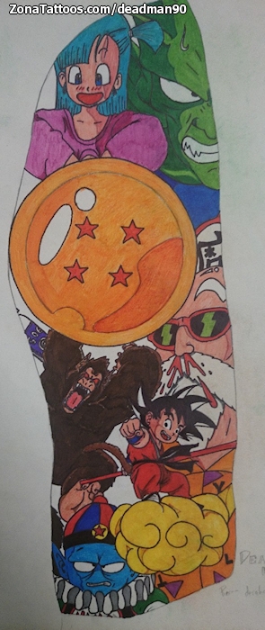 Tattoo flash photo Dragon Ball, Manga