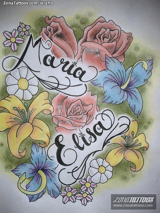 Foto de diseño Flores, María, Letras