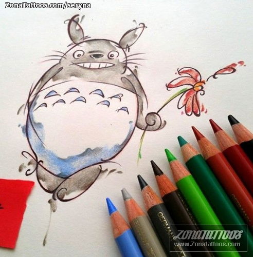 Tattoo flash photo Totoro, Fantasy, Ghibli